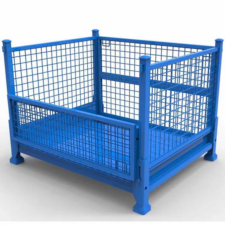 Bo&icirc;te en maille de fer bleue