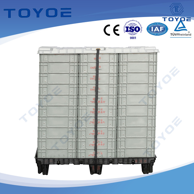 Les boîtes Spacesaver sont dotées d'un stockage économe en espace pliable 5x. 