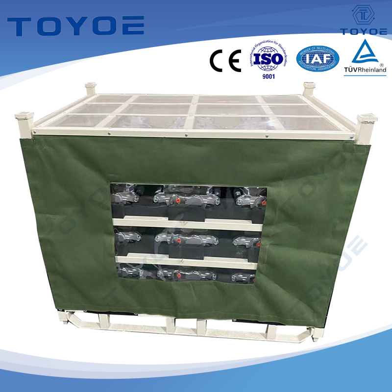 Les cages pliantes avec doublure en tissu assurent la protection des composants.