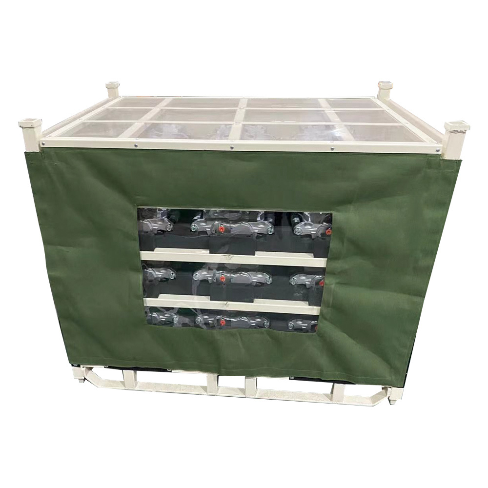 Les cages pliantes avec doublure en tissu assurent la protection des composants.