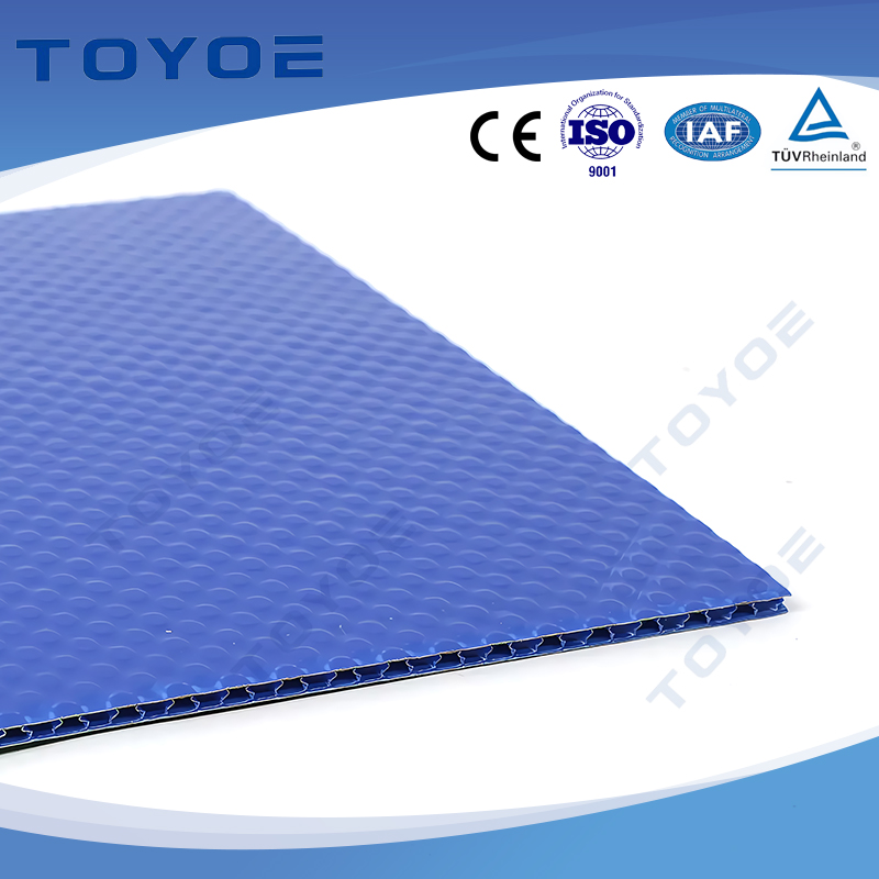 Les panneaux en nid d'abeille bleu offrent un dimensionnement polyvalent pour diverses industries.