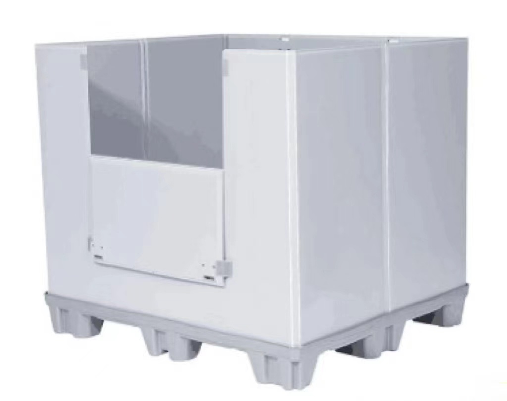 caisse-palette en plastique grise