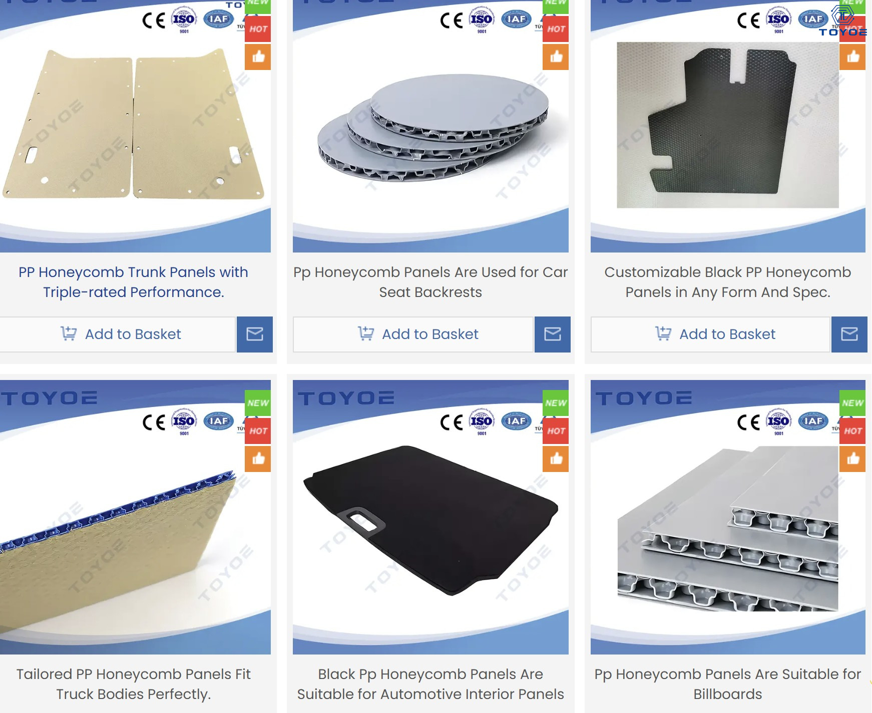 PP PP en nid d'abeille